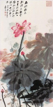 Zhang Daqian Chang Dai chien Painting - Chang dai chien lotus 25 old China ink